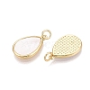 Natural White Shell Pendants KK-Q072-01G-2