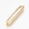 Brass Micro Pave Cubic Zirconia Links ZIRC-T004-66G-2