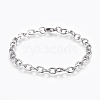 Tarnish Resistant 304 Stainless Steel Cable Chain Bracelets BJEW-P239-05-1