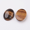 Natural Tiger Eye Flat Back Cabochons G-G741-25x35mm-01-2