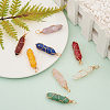 8Pcs 8 Style Natural Gemstone Pendants G-CJ0001-44-6