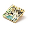 Brass Micro Pave Cubic Zirconia Pendants with Enamel KK-H458-07G-02-2