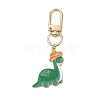 Alloy Enamel Dinosaur Pendant Decorations HJEW-JM02695-02-2