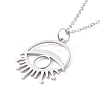 304 Stainless Steel Evil Eye Pendant Necklace for Women NJEW-JN03854-6