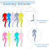 FIBLOOM 10 Pairs 10 Colors Acrylic Dangle Earring EJEW-FI0002-33-4