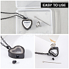 1Pc Stainless Steel Heart Pendant Urn Ashes Necklaces NJEW-CN0001-17B-5