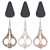 Unicraftale 3Pcs 3 Colors Stainless Steel Bird Scissors with Alloy Handle SENE-UN0001-01-1