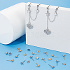 304 Stainless Steel Stud Earring Findings STAS-UN0015-38-2