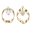 Brass Rhinestone Pendants KK-N216-410-1