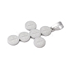 Tarnish Resistant 304 Stainless Steel Saint Benedict Medal Cross Pendants STAS-F012-12-2