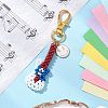 Musical Instruments Handmade Glass Seed Beaded Bass Pendant Decorations HJEW-MZ00161-2