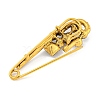 Alloy Colorful Rhinestone Safety Pin Brooch JEWB-U006-18G-2