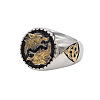 Wolf Pattern 304 Stainless Steel Finger Rings for Men FS-WGA3424-06-1
