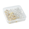 100Pcs 2 Colors Brass Clutch Earring Backs with Pad KK-FS0001-14-2