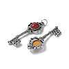 Key Brass Natural Mookaite Big Pendants KK-D361-01AS-19-2