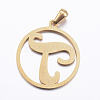Ion Plating(IP) 304 Stainless Steel Pendants STAS-K162-073G-2
