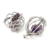 Natural Amethyst Pendants G-H293-03P-04-2