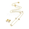 Cubic Zirconia Stud Earrings & Pendant Necklaces Sets SJEW-M100-01A-G-1