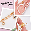 1Pc Alloy Enamel Lollipop Flower Heart Charm Purse Decorative Chains PURS-CL0001-25-6