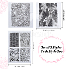 CRASPIRE 3Pcs 3 Styles Flower Clear Silicone Stamps DIY-CP0009-81-2