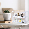 2-Tier Transparent Acrylic Minifigures Display Case ODIS-WH0043-63-6