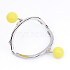 Iron Purse Frame Handle with Solid Color Acrylic Beads FIND-Q038P-D10-2