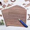 BENECREAT 8 Sheets Walnut Wood Sheet DIY-BC0005-38-5