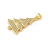 Brass Micro Pave Cubic Zirconia Pandents KK-U044-02G-01-2