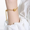304 Stainless Steel Round Ball Charm Box Chain Slider Bracekets for Women MP4435-2-2