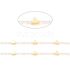 3.28 Feet Handmade CCB Plastic Imitation Pearl Beaded Chains X-CHC-I038-22G-2