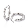 Tarnish Resistant 304 Stainless Steel Hoop Earring EJEW-F257-18P-2