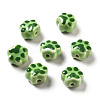 Handmade Printed Porcelain Beads X1-PORC-F005-02E-1