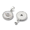 Brass Micro Pave Cubic Zirconia Charms KK-L222-012P-2