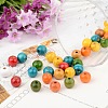 Mixed Round Natural Maple Wood Beads X-TB12mmY-4