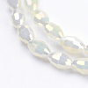 1 Strand Electroplate Glass Beads Strands X-EGLA-J013-4X6mm-F03-3