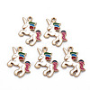 Alloy Enamel Pendants ENAM-N055-024C-NR-1