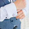 Brass with White Shell Cufflinks FIND-GL0002-07-5