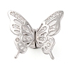 Rhodium Plated 925 Sterling Silver Clear Cubic Zirconia Butterfly Charms STER-U005-02P-1