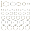 GOMAKERER 40Pcs 5 Styles 925 Sterling Silver Split Jump Rings STER-GO0001-08-1