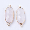 Natural Rose Quartz Links Connectors G-R472-03I-2