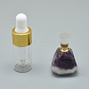 Faceted Natural Jade Openable Perfume Bottle Pendants G-E556-11H-1