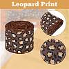 8 Yards Single Face Leopard Print Polyester Ribbon OCOR-WH0085-35-5