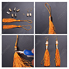 SUNNYCLUE 160Pcs 2 Colors Iron Tassel End Cord IFIN-SC0001-43-4