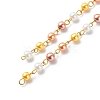 Handmade Glass Pearl Round Beaded Chains AJEW-SZ0002-40E-2