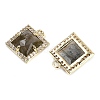 Natural Labradorite Faceted Square Charms G-I375-06G-08-2