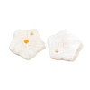 Natural Freshwater Shell Flower Charms SHEL-B005-02-2