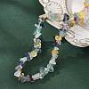 Natural Fluorite Chips Beaded Necklace NJEW-FZ00004-08-1