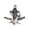 304 Stainless Steel Crystal Rhinestone Pendant STAS-E158-46AS-3