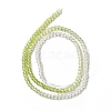 Transparent Gradient Color Glass Beads Strands GLAA-H021-01B-25-4