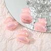 UV Plating Opaque Acrylic Beads OACR-WH0031-23E-1